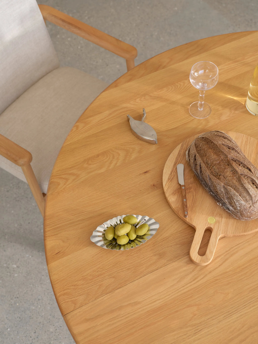 Jackson Dining Table Round Extendable 130-170 x 130cm Solid American Oak