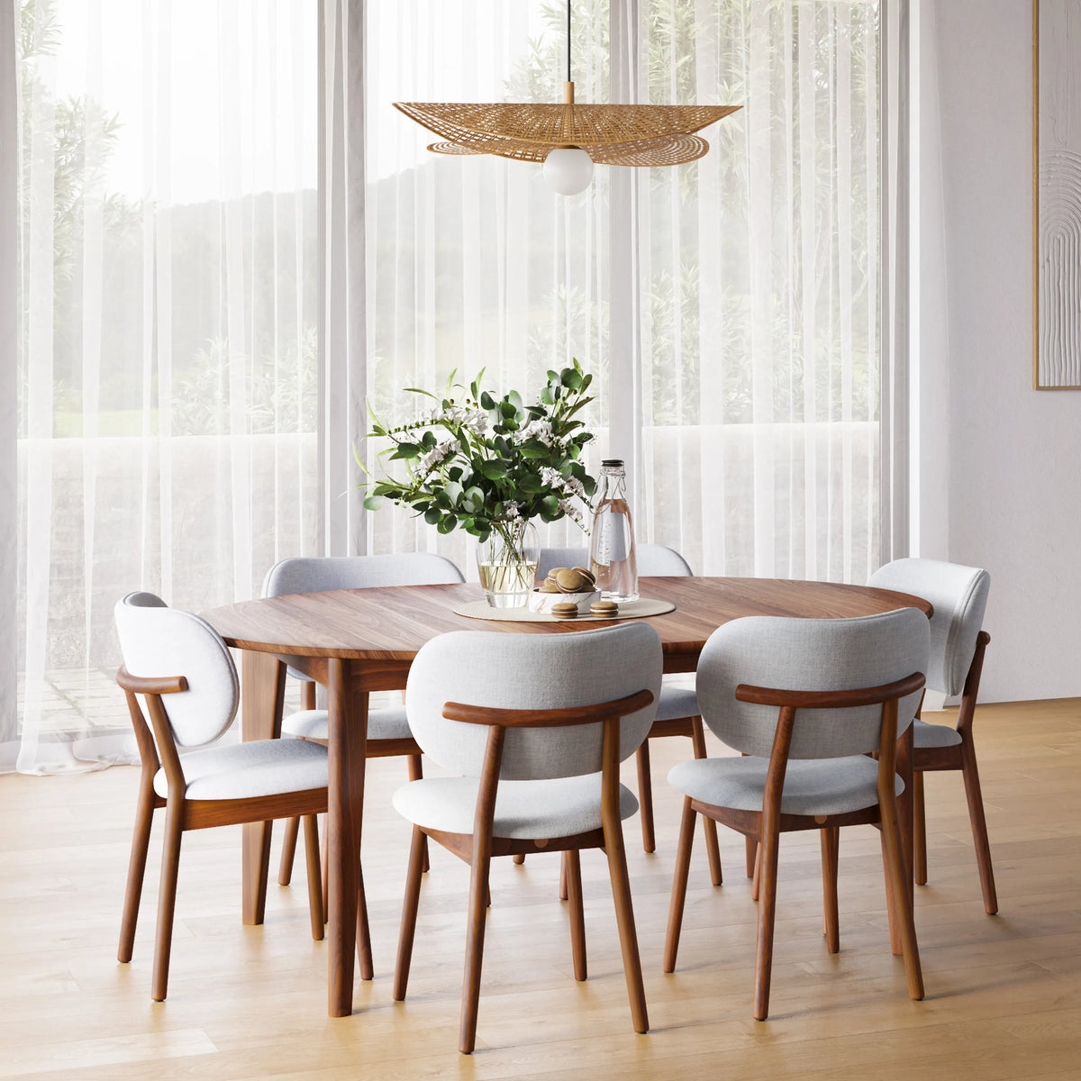 Jackson Dining Table Round Extendable 130-170 x 130cm Solid American Walnut