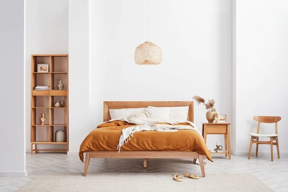 Jolanda Bed Frame King Solid American Oak