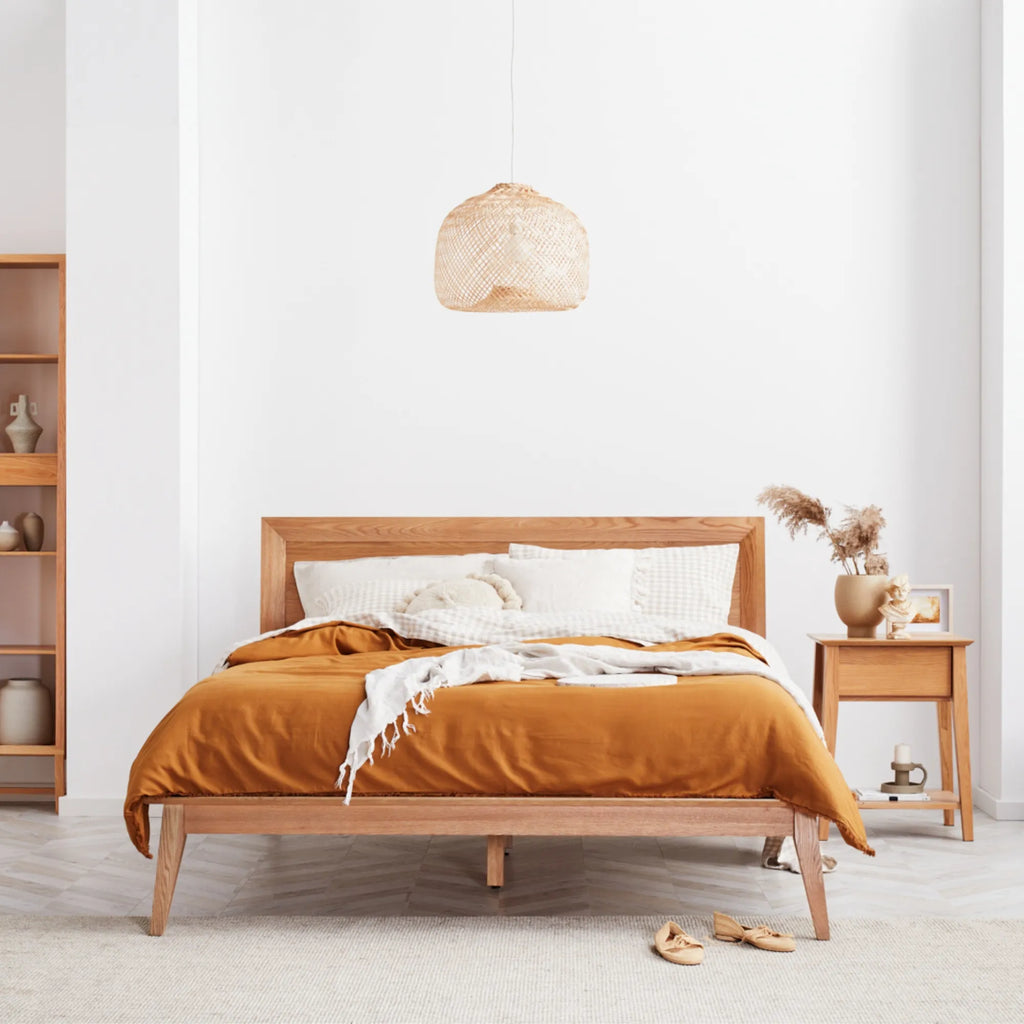 Jolanda Bed Frame King Solid American Oak