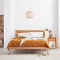 Jolanda Bed Frame King Solid American Oak