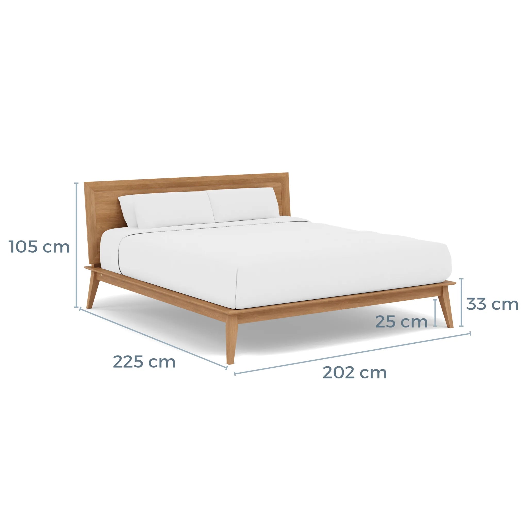 Jolanda Bed Frame King Solid American Oak