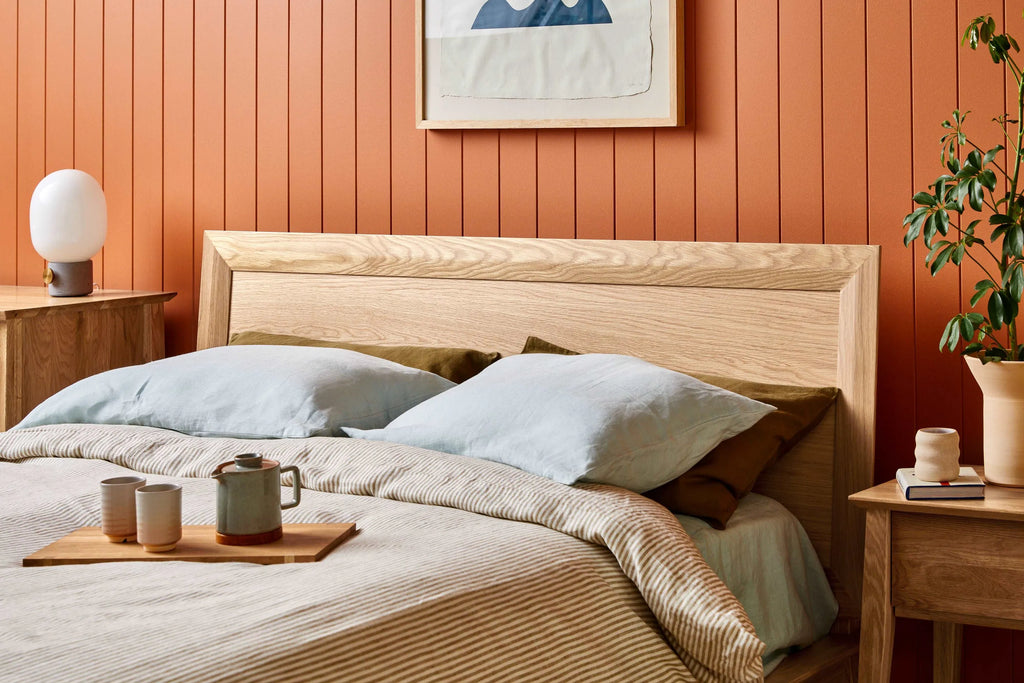 Jolanda Bed Frame Queen Solid American Oak