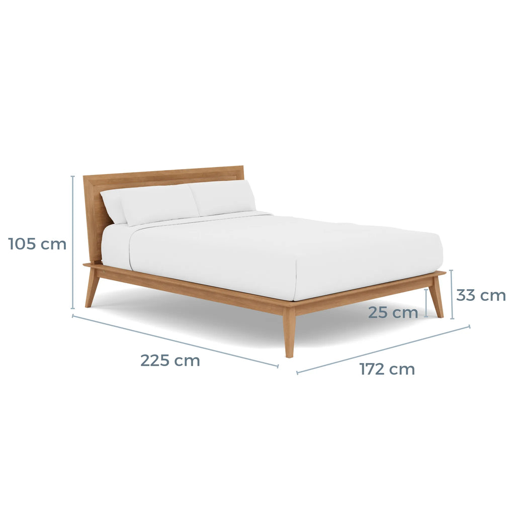 Jolanda Bed Frame Queen Solid American Oak