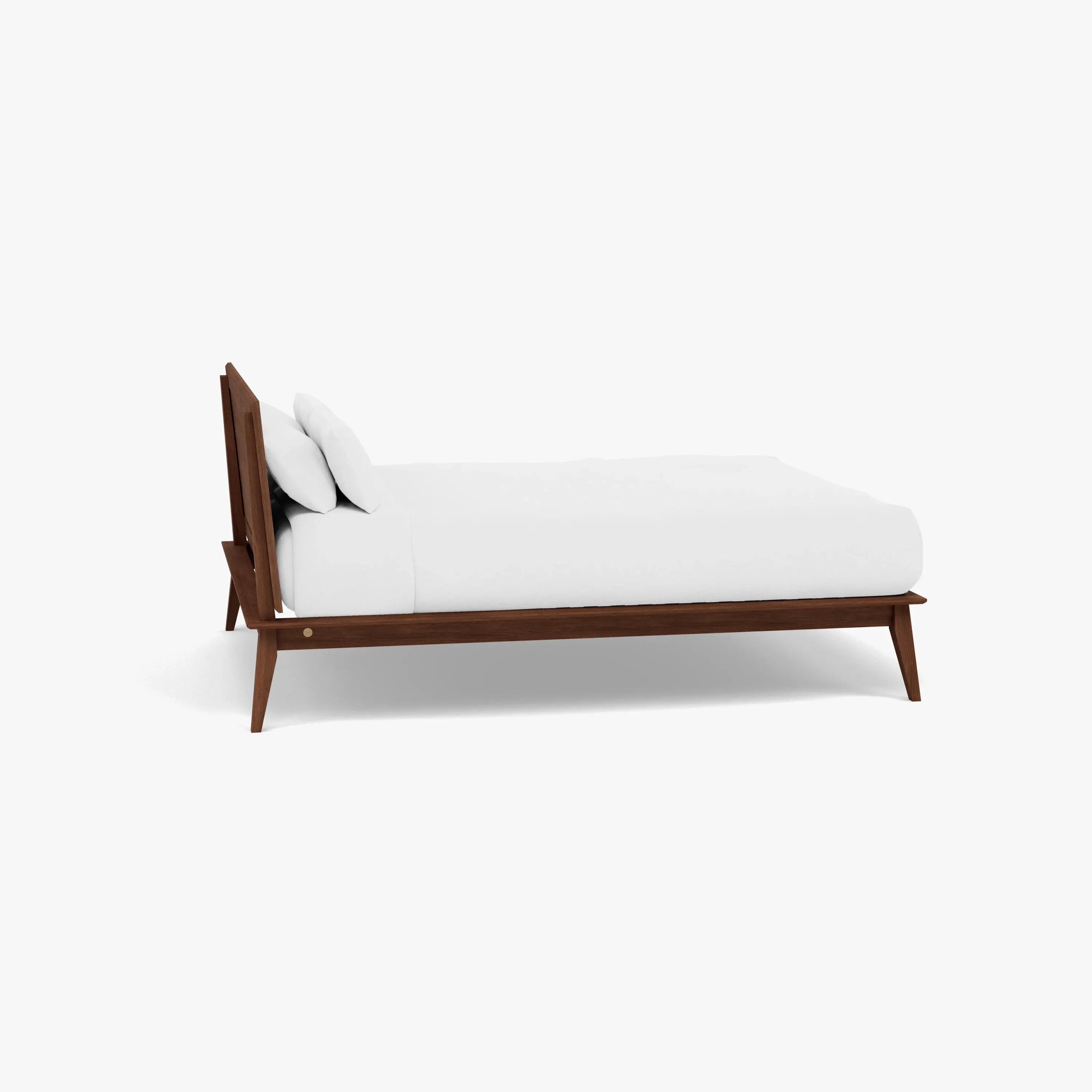 Jolanda Bed Frame Queen Solid American Walnut
