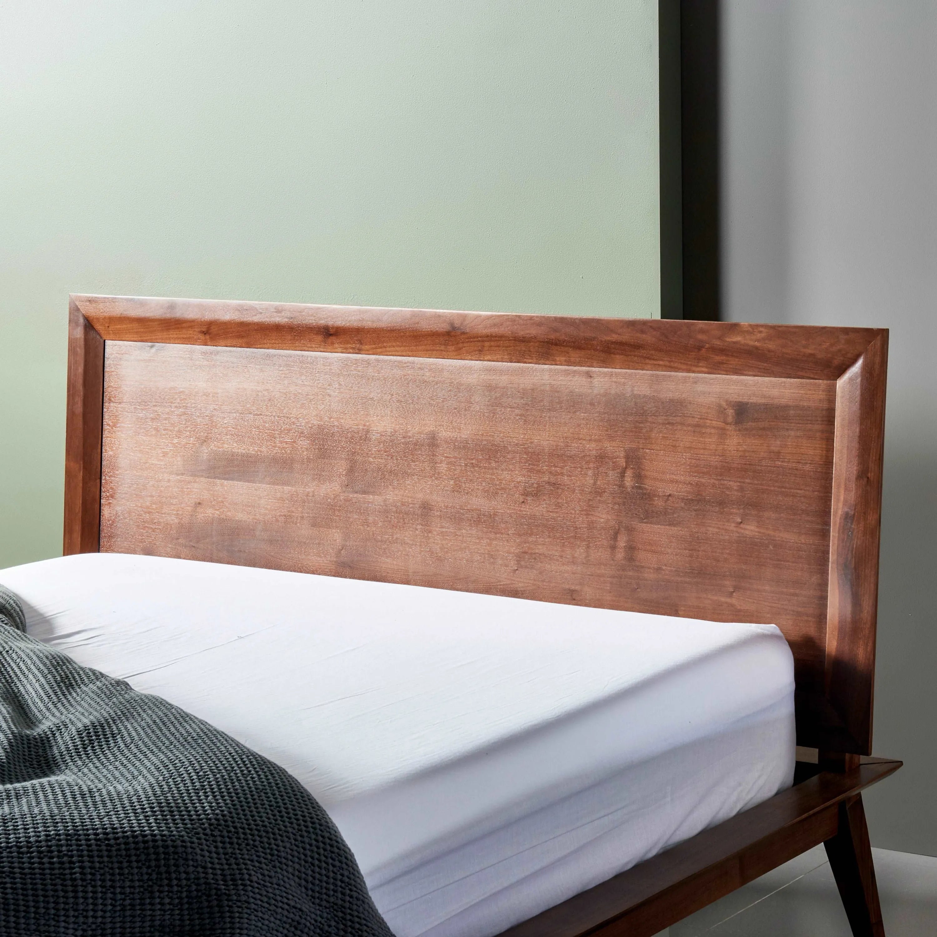 Jolanda Bed Frame Queen Solid American Walnut