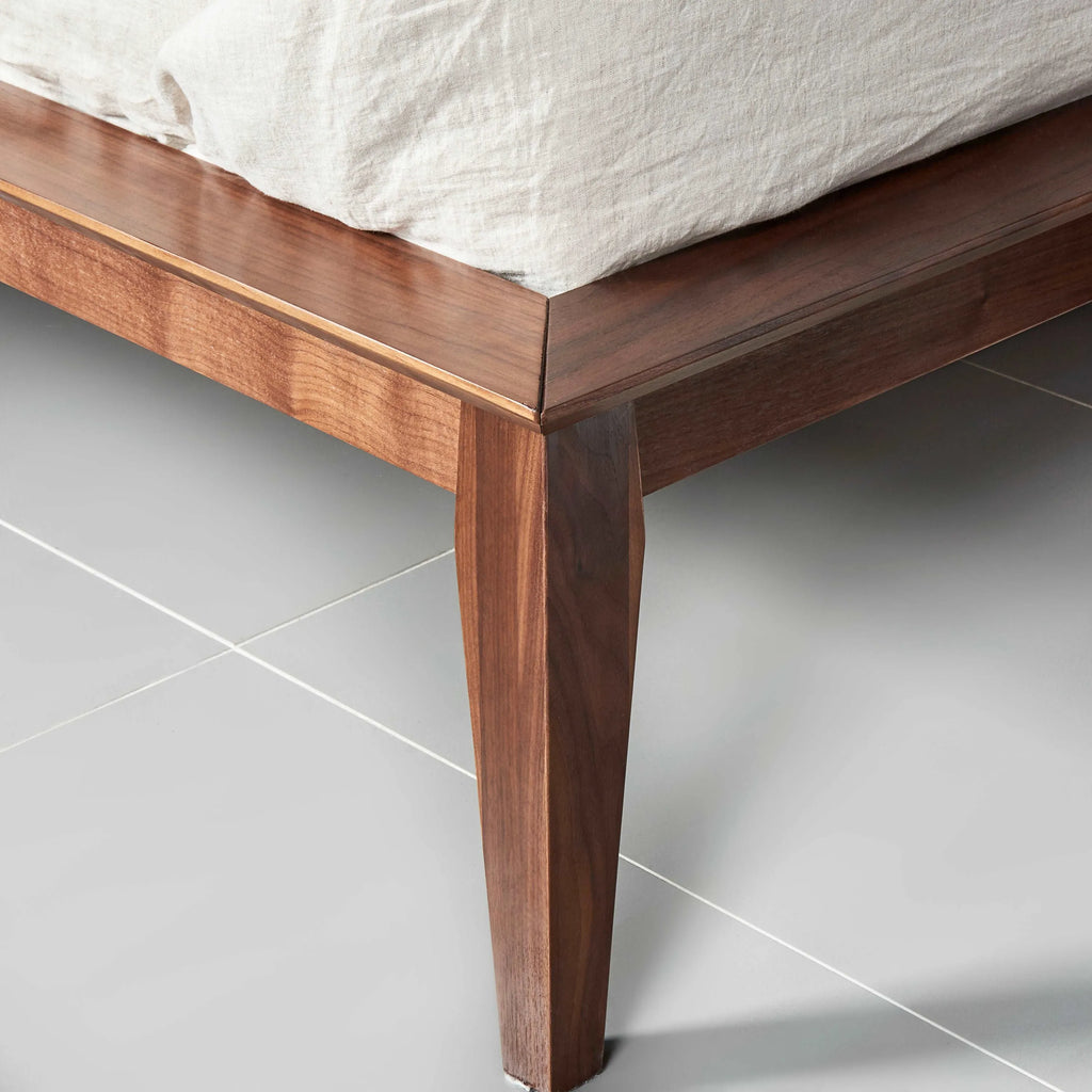 Jolanda Bed Frame Queen Solid American Walnut