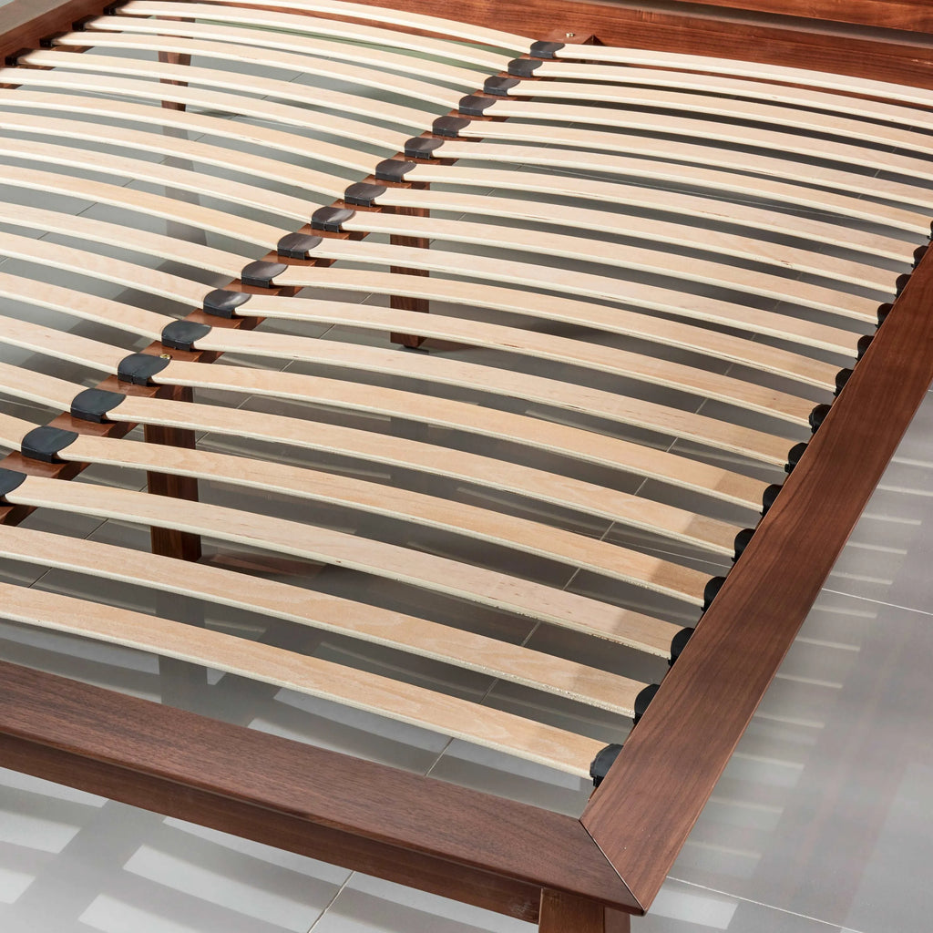 Jolanda Bed Frame Queen Solid American Walnut