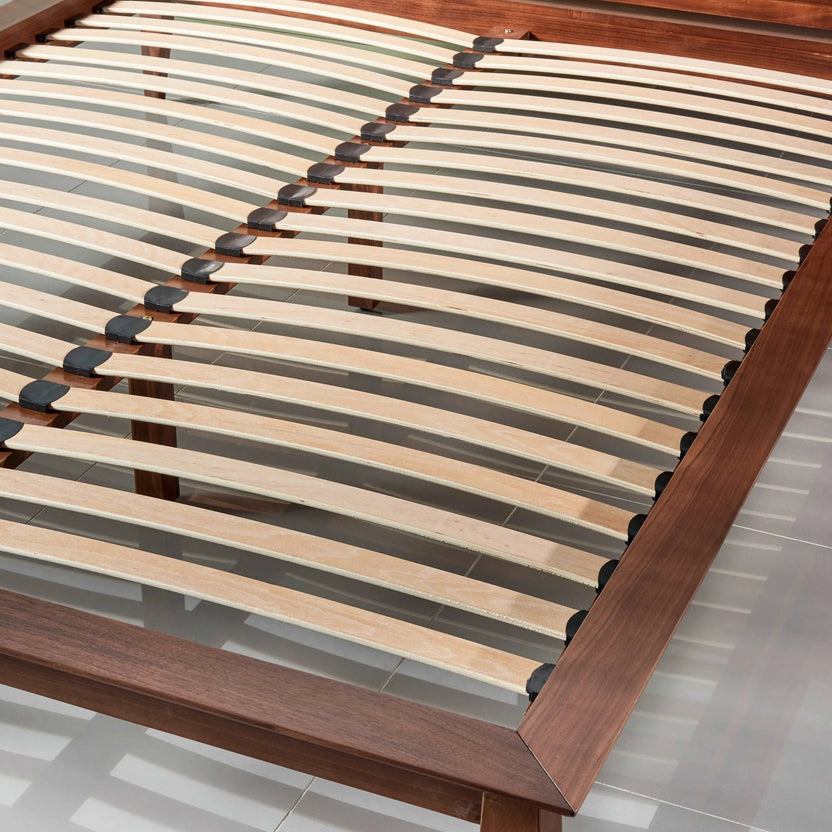 Jolanda Bed Frame Queen Solid American Walnut