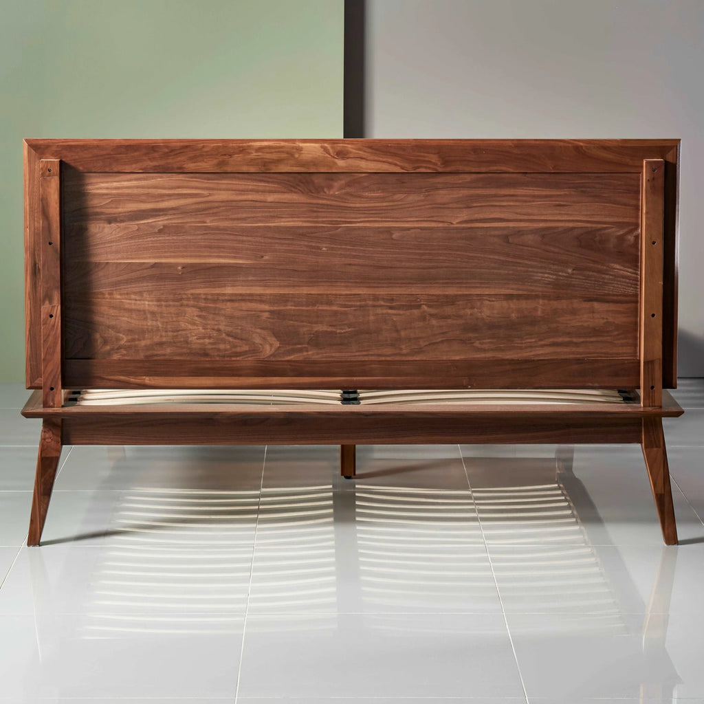 Jolanda Bed Frame Queen Solid American Walnut