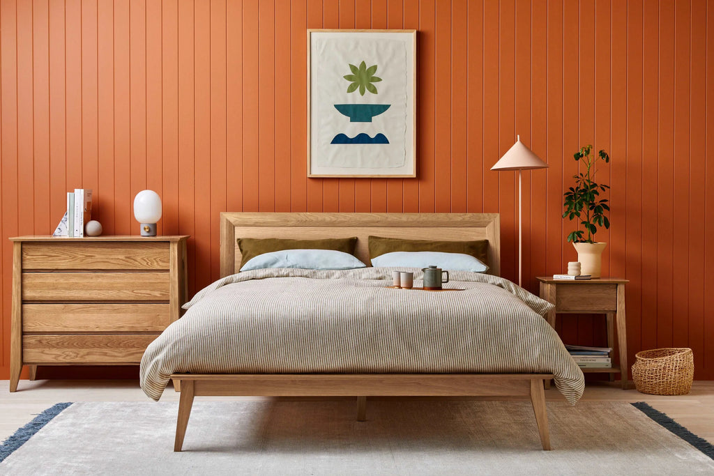 Jolanda Bedside Table 1 Drawer 50 x 40cm Solid American Oak