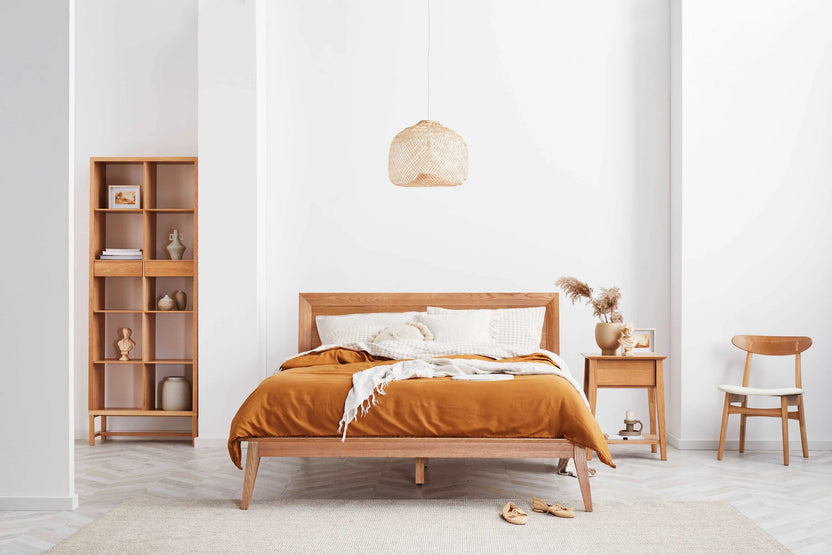 Jolanda Bedside Table 1 Drawer 50 x 40cm Solid American Oak