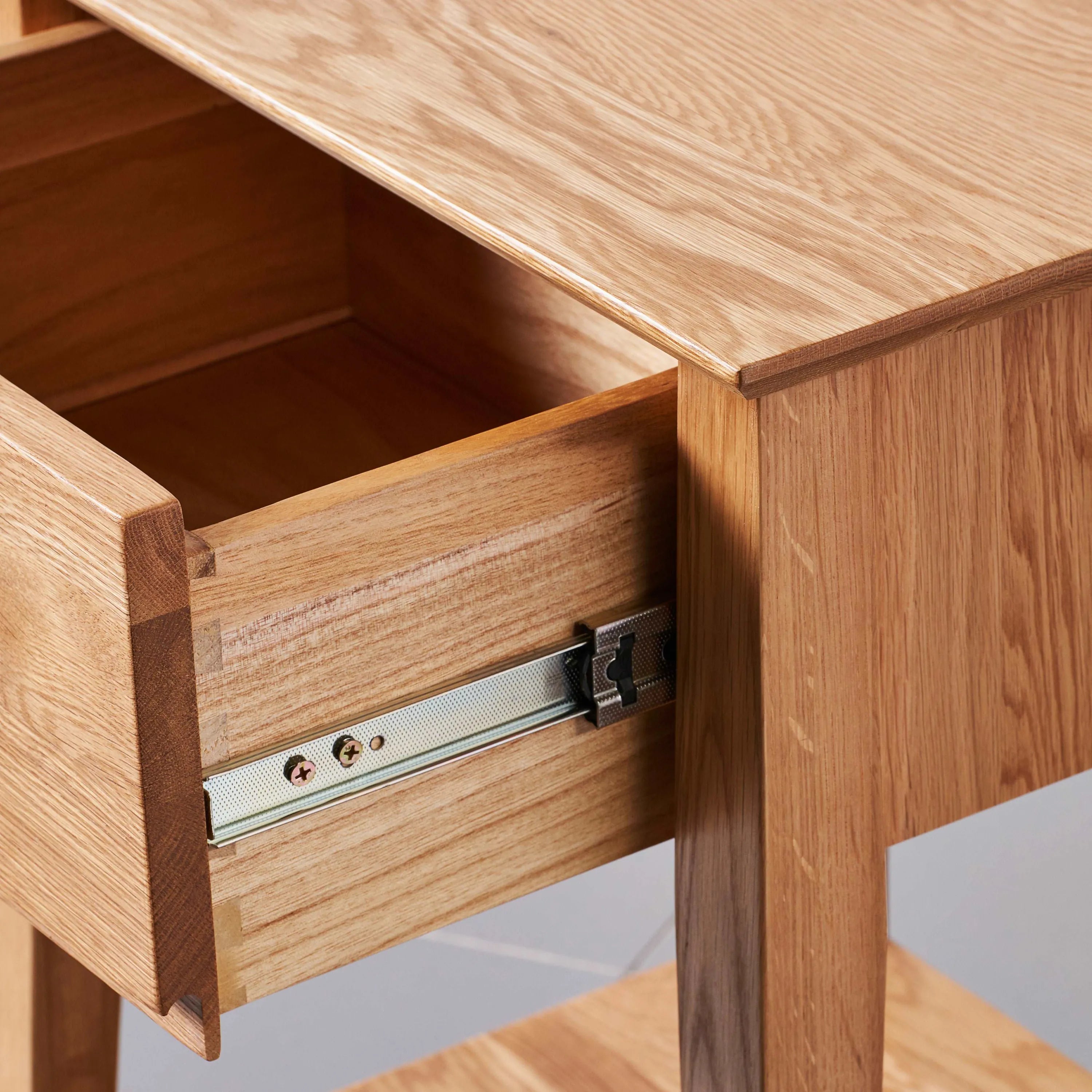 Jolanda Bedside Table 1 Drawer 50 x 40cm Solid American Oak