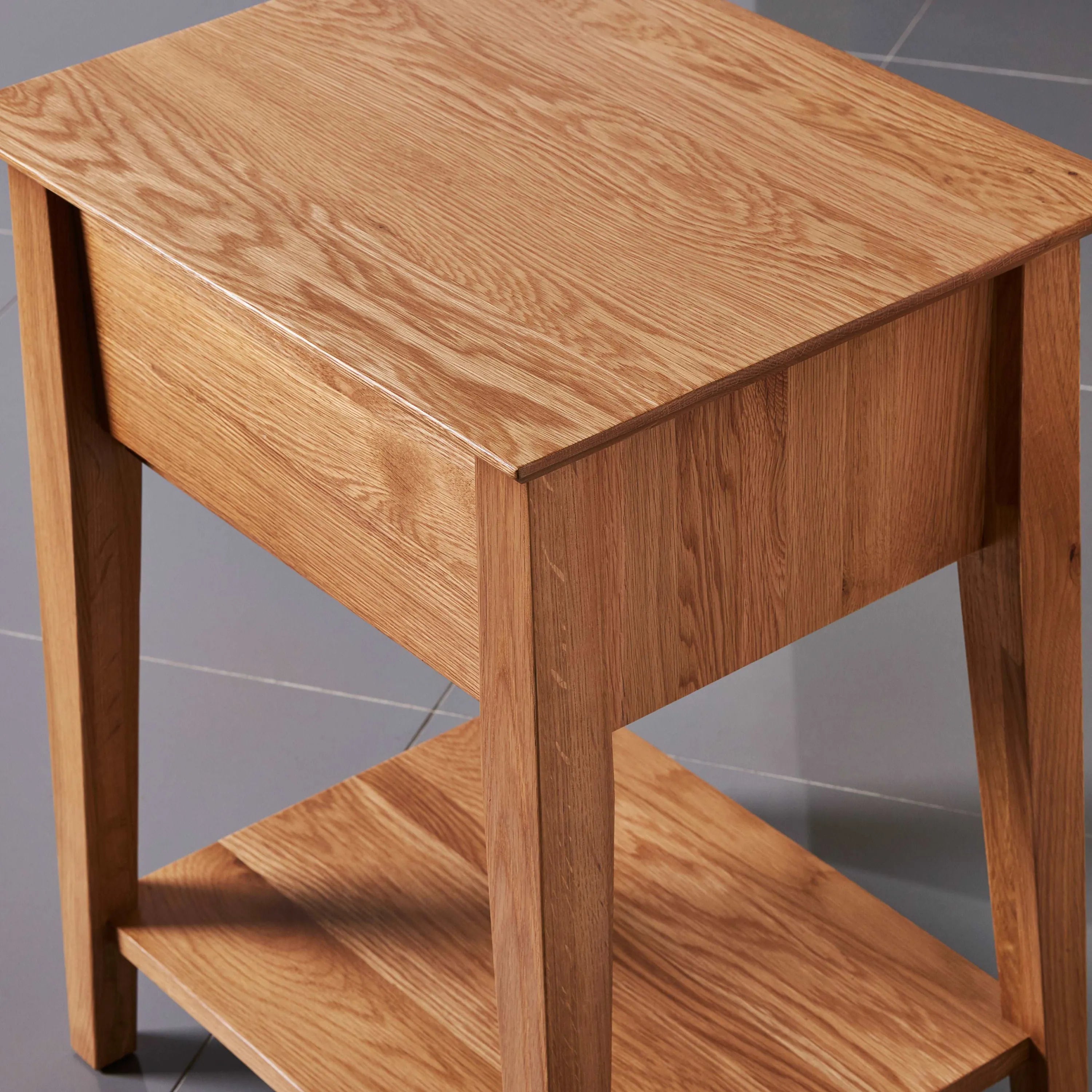 Jolanda Bedside Table 1 Drawer 50 x 40cm Solid American Oak