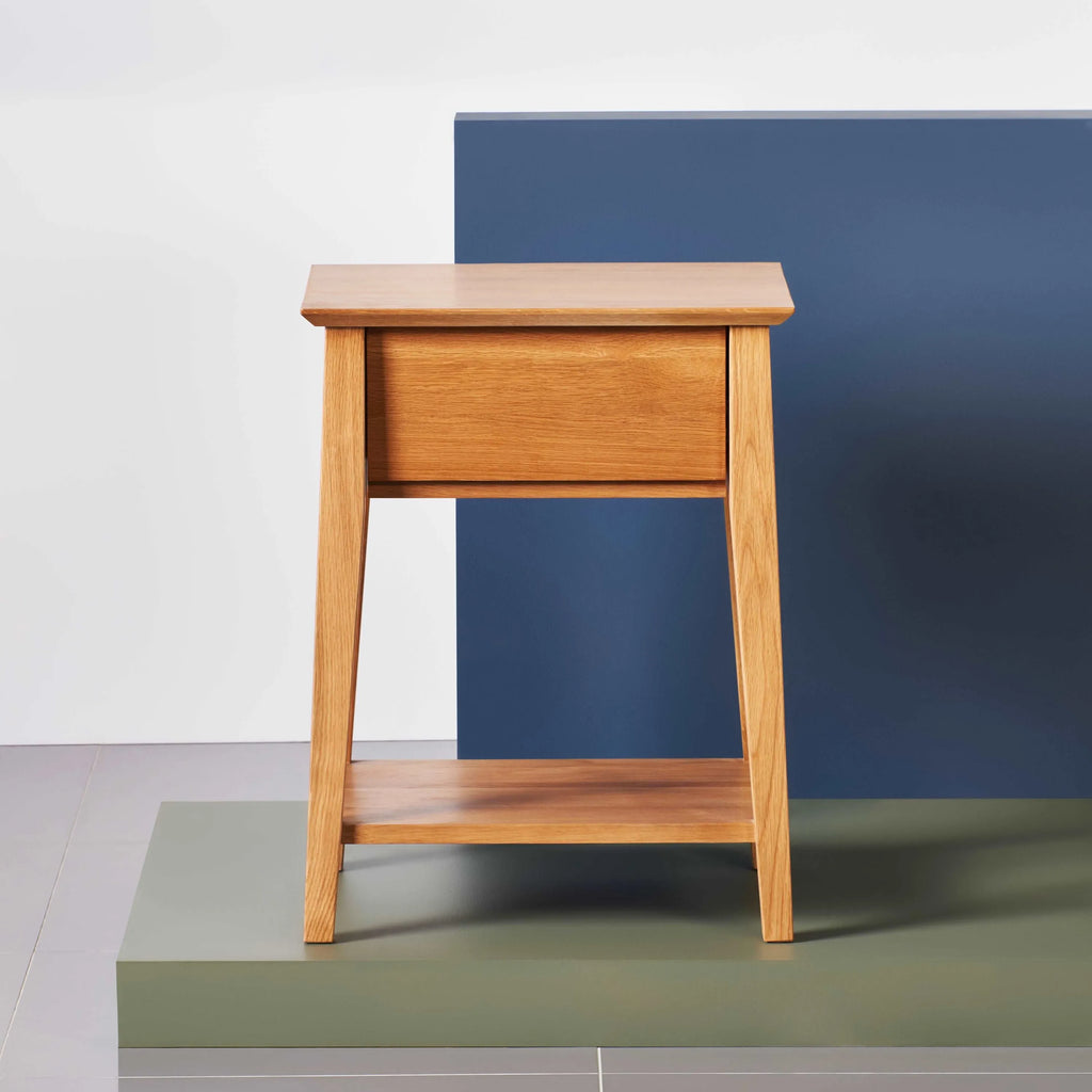 Jolanda Bedside Table 1 Drawer 50 x 40cm Solid American Oak