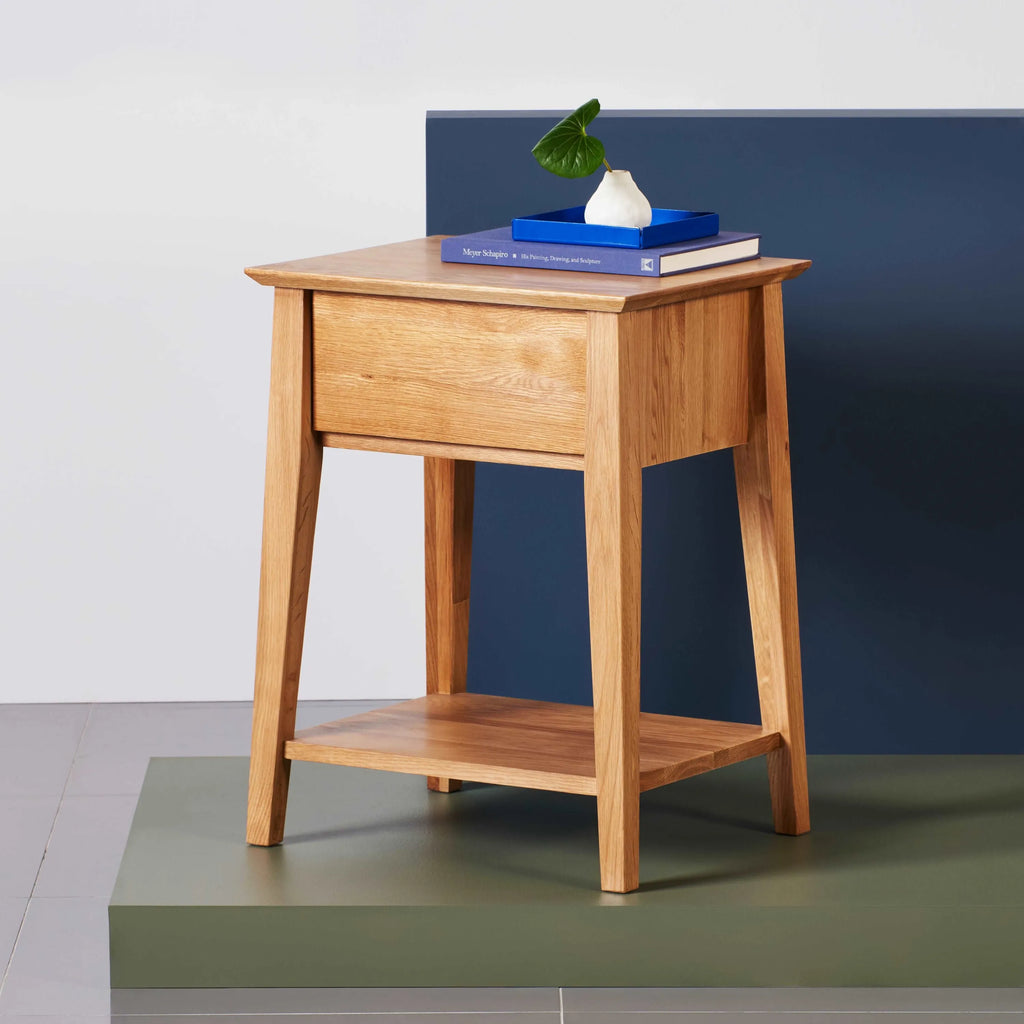 Jolanda Bedside Table 1 Drawer 50 x 40cm Solid American Oak