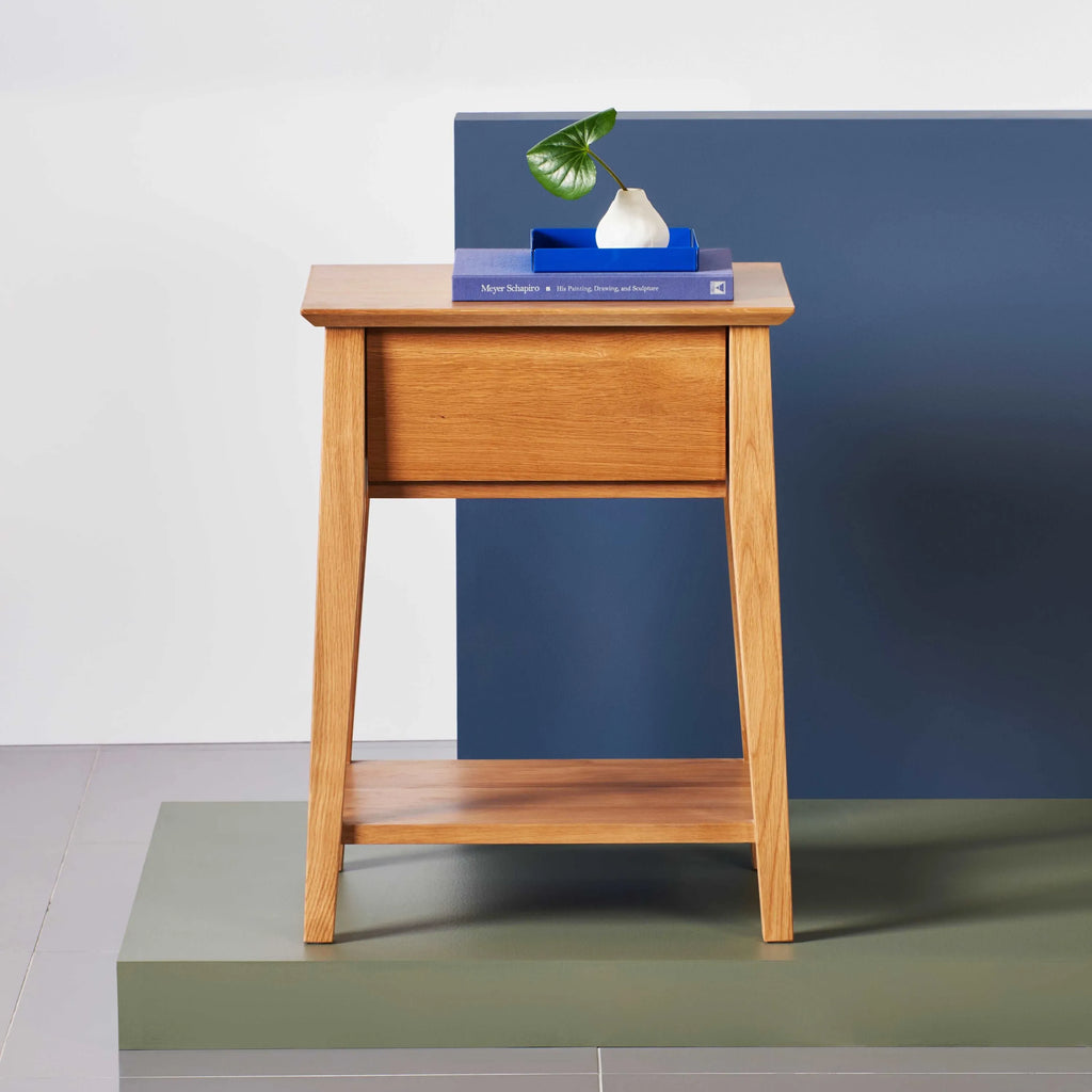 Jolanda Bedside Table 1 Drawer 50 x 40cm Solid American Oak