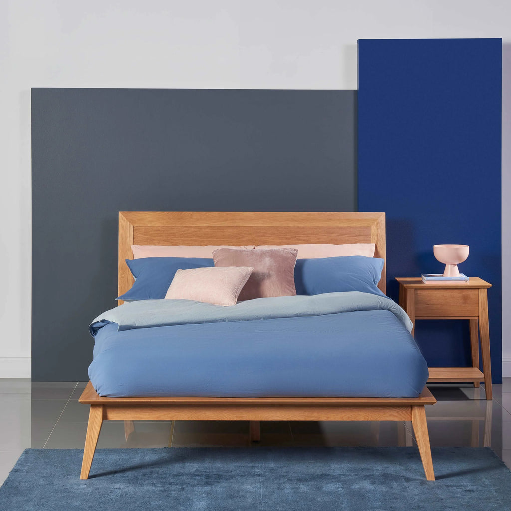 Jolanda Bedside Table 1 Drawer 50 x 40cm Solid American Oak