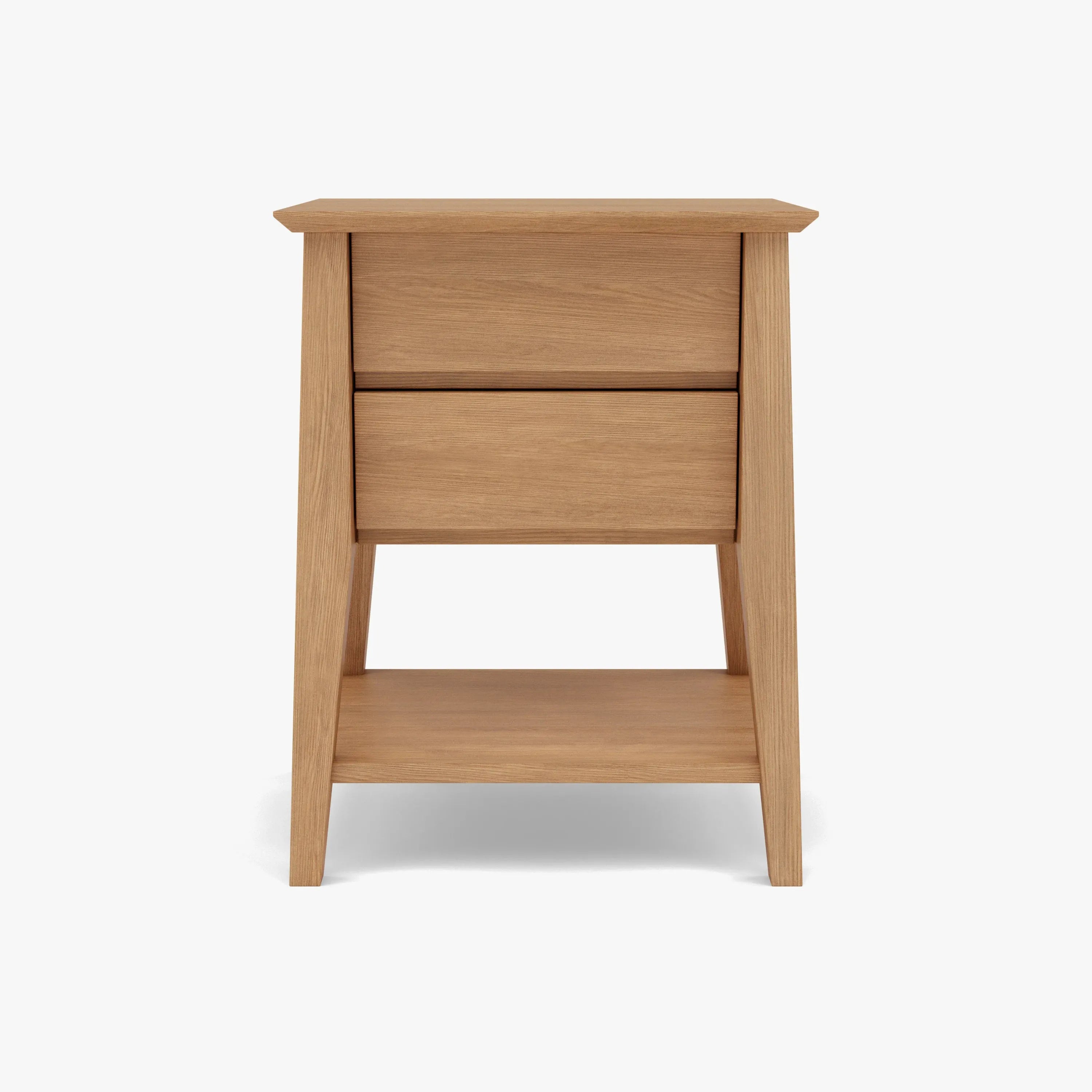 Jolanda Bedside Table 2 Drawers 50 x 40cm Solid American Oak