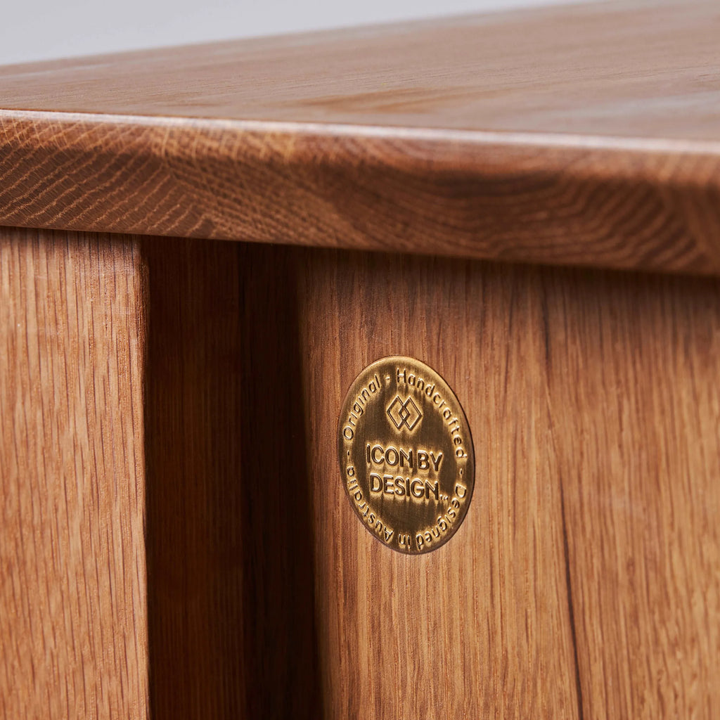 Jolanda Bedside Table 2 Drawers 50 x 40cm Solid American Oak