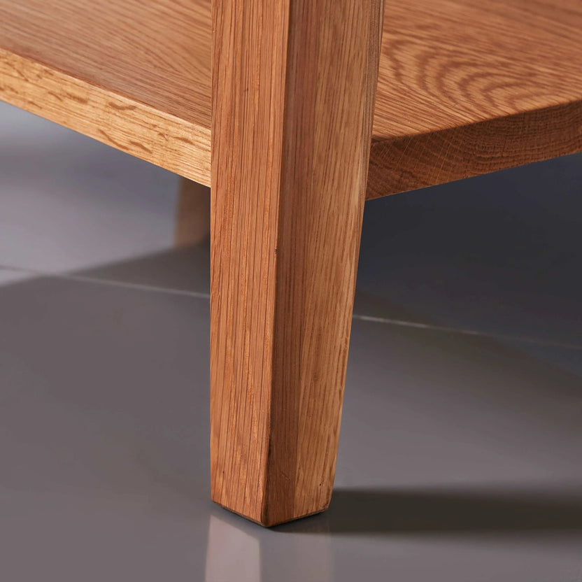 Jolanda Bedside Table 2 Drawers 50 x 40cm Solid American Oak