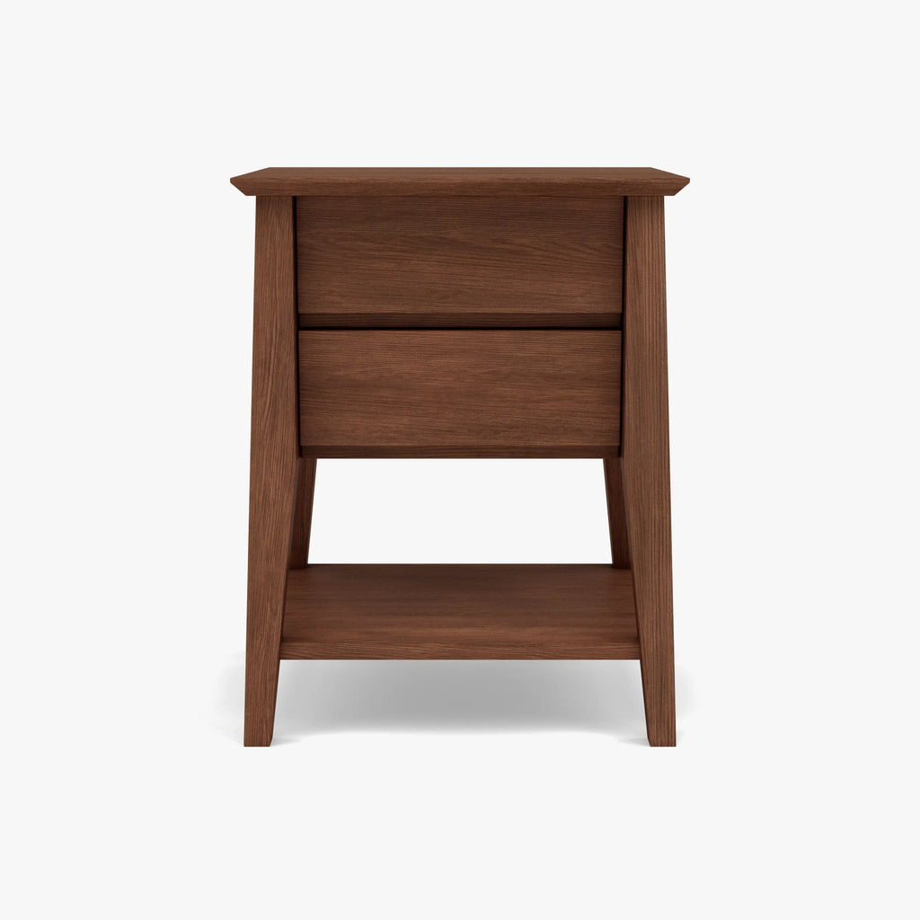 Jolanda Bedside Table 2 Drawers 50 x 40cm Solid American Walnut
