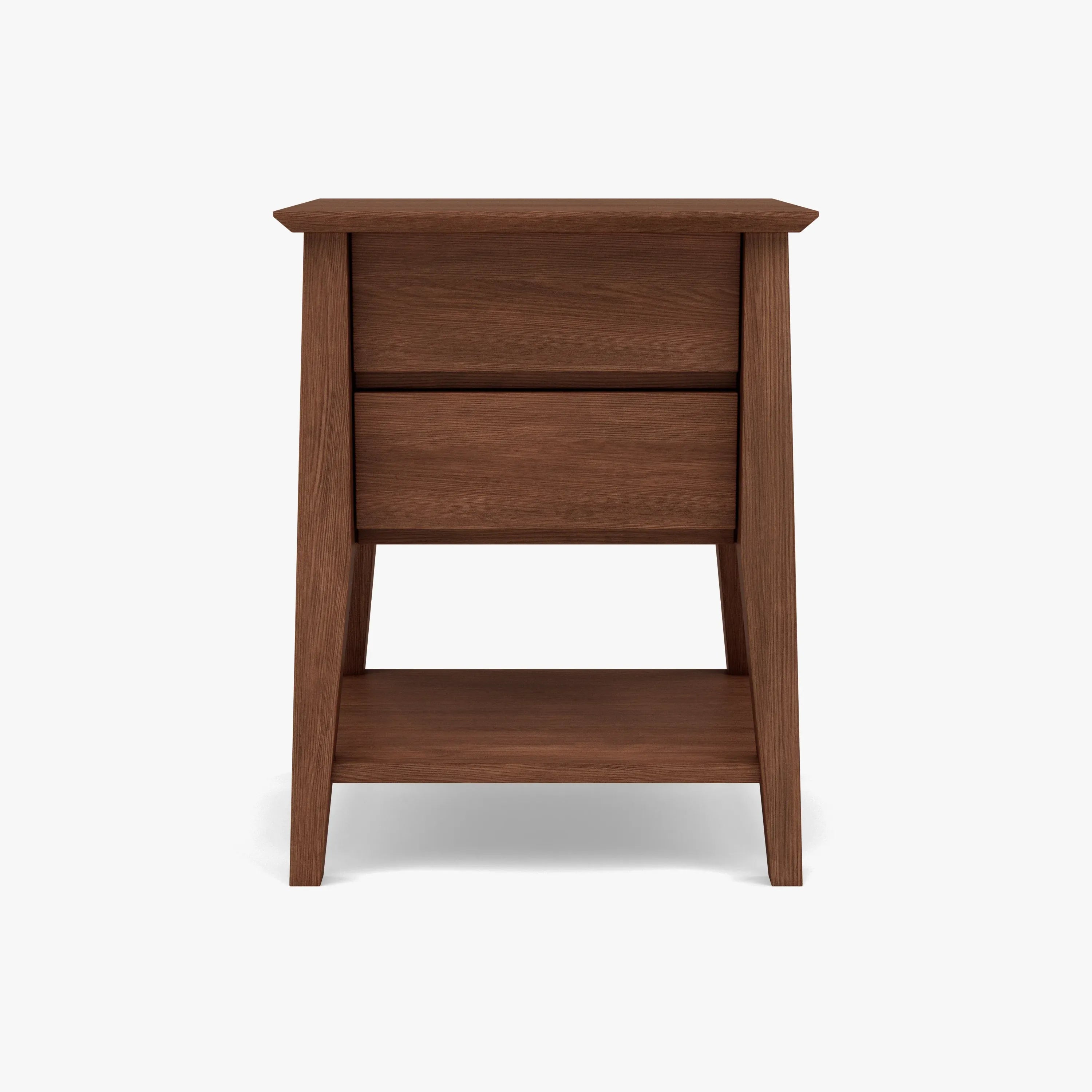 Jolanda Bedside Table 2 Drawers 50 x 40cm Solid American Walnut