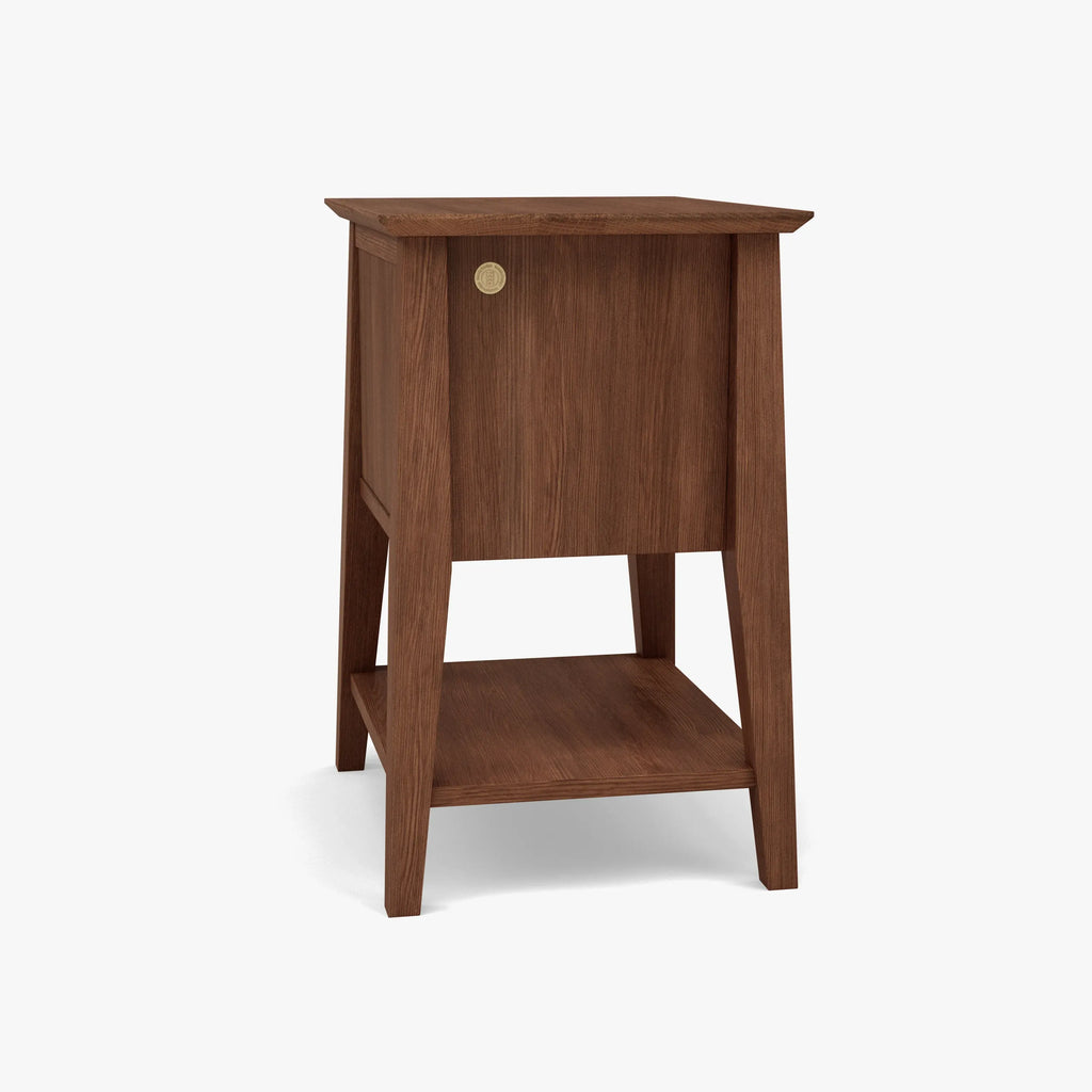 Jolanda Bedside Table 2 Drawers 50 x 40cm Solid American Walnut