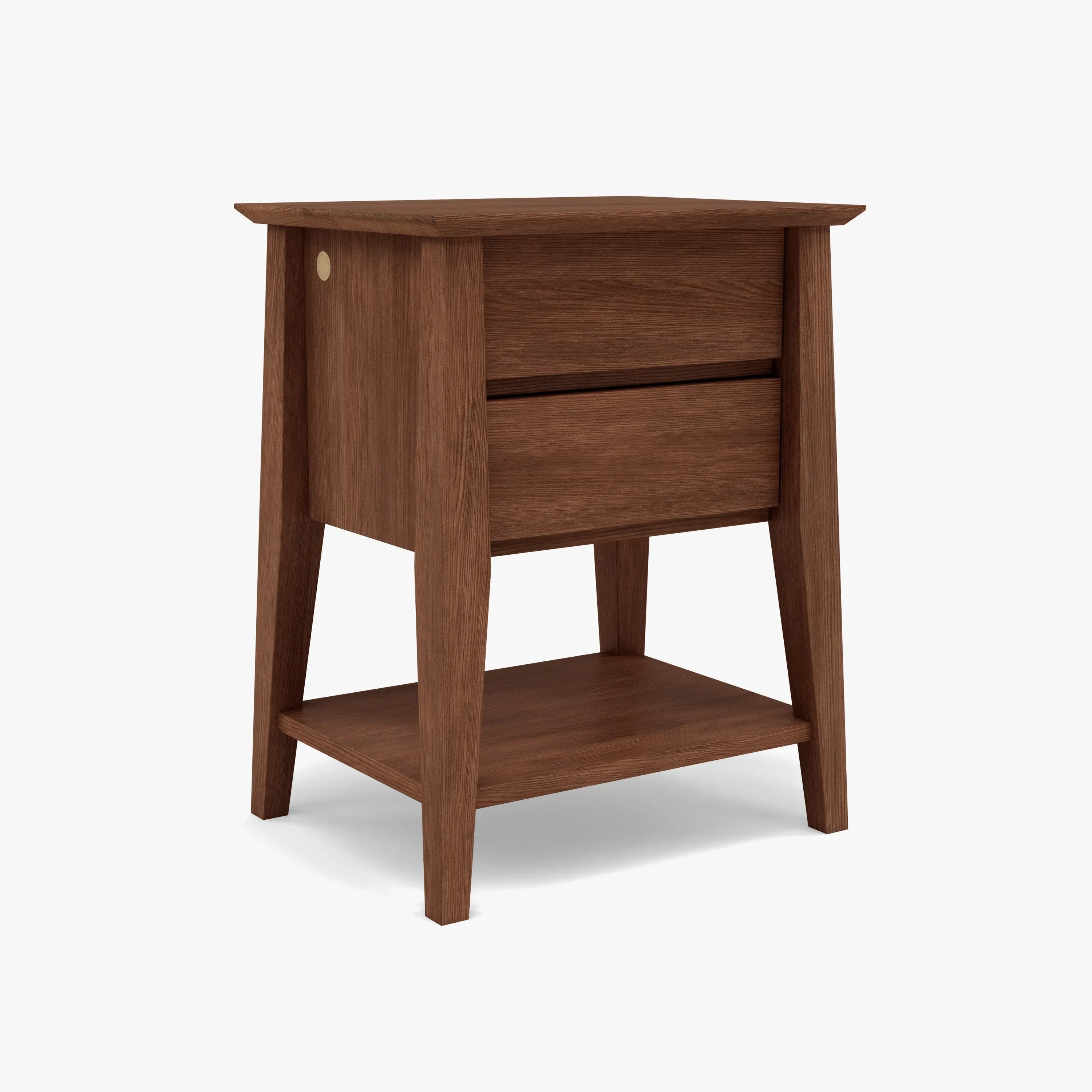 Jolanda Bedside Table 2 Drawers 50 x 40cm Solid American Walnut