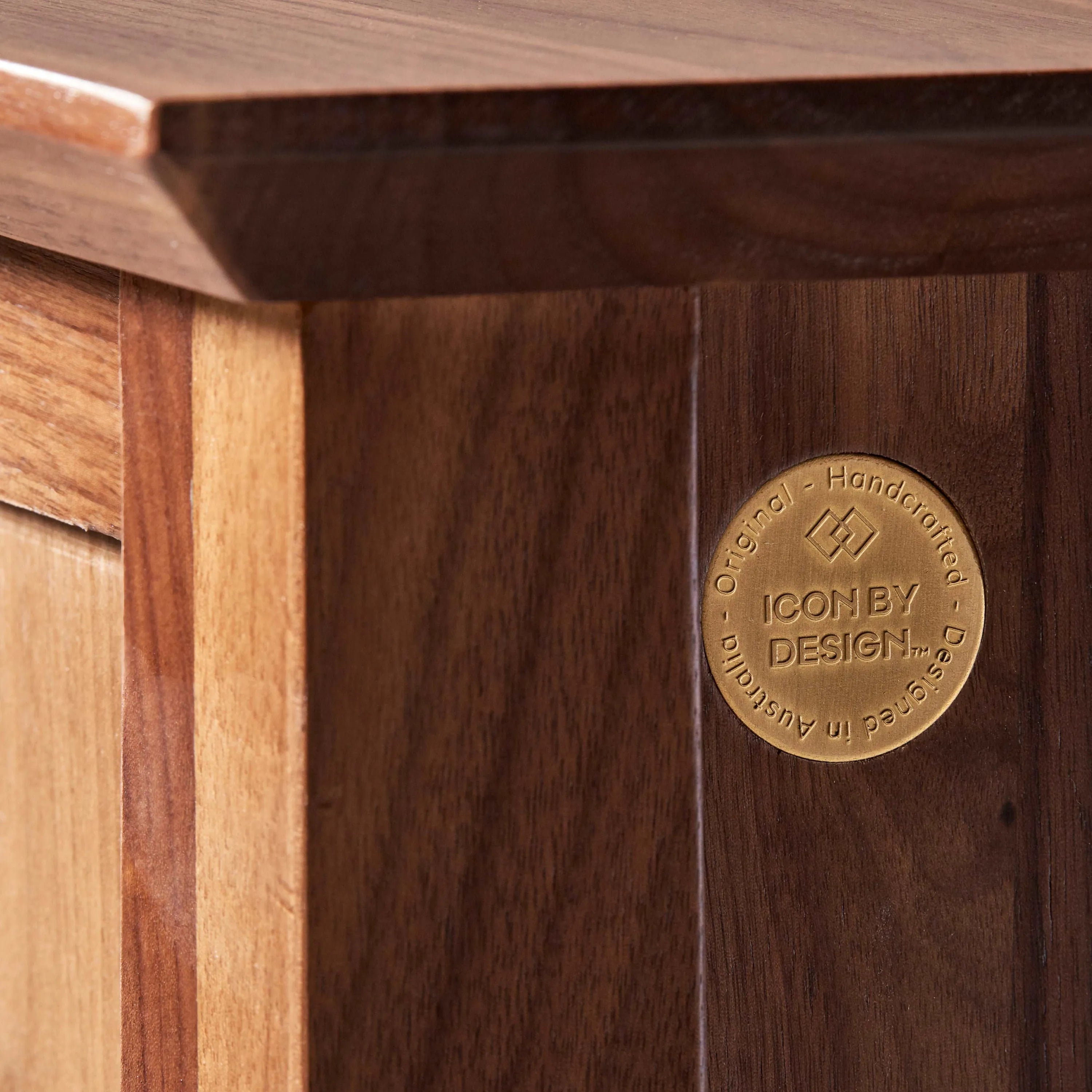 Jolanda Bedside Table 2 Drawers 50 x 40cm Solid American Walnut