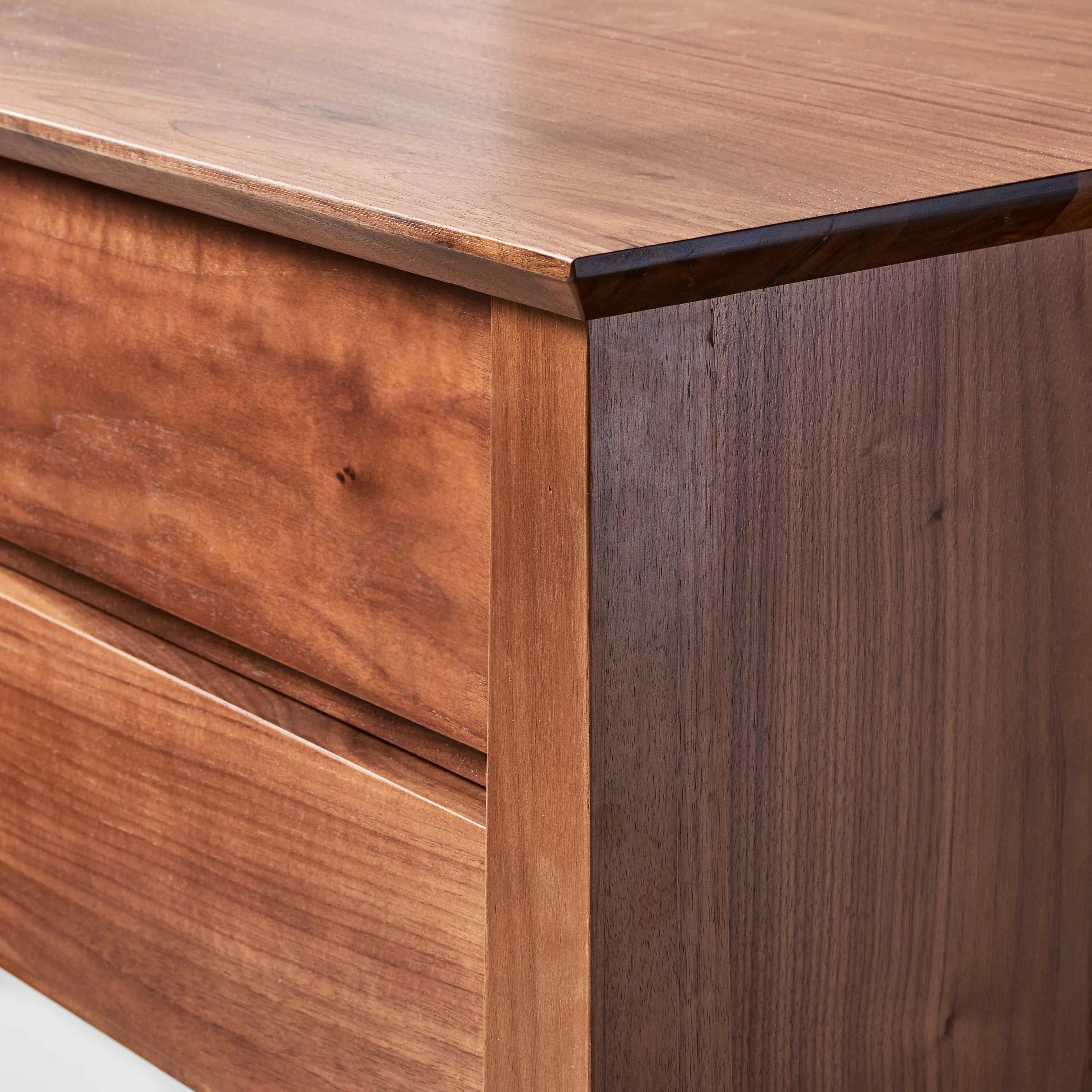 Jolanda Bedside Table 2 Drawers 50 x 40cm Solid American Walnut