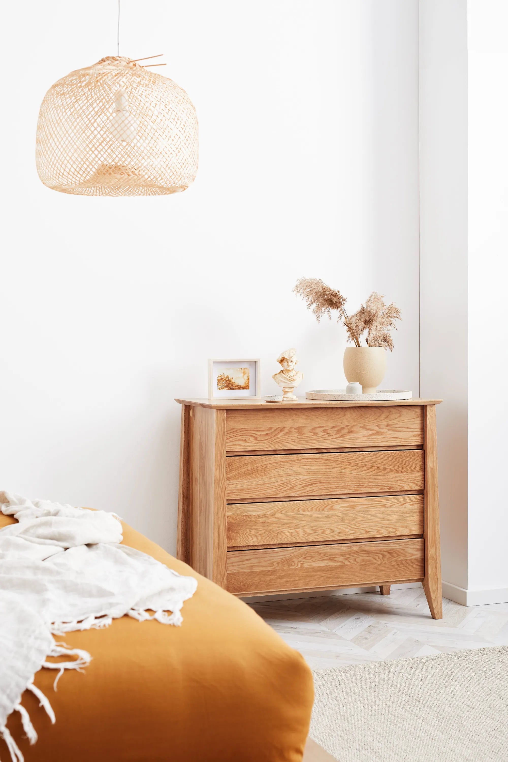 Jolanda Chest 4 Drawers 100 x 50cm Solid American Oak