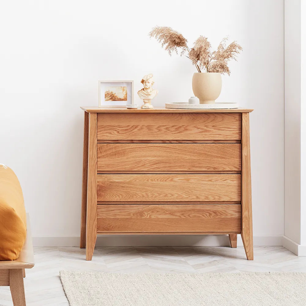 Jolanda Chest 4 Drawers 100 x 50cm Solid American Oak