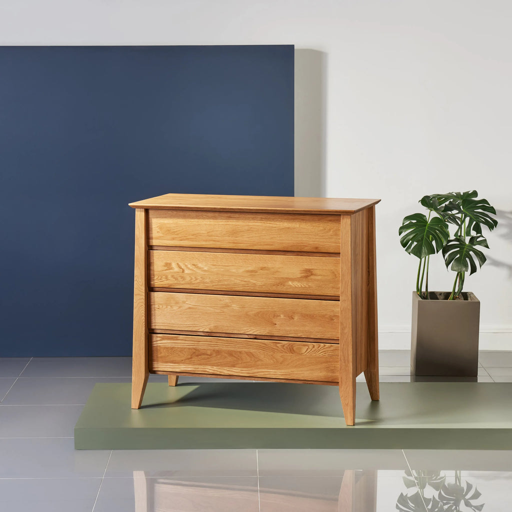 Jolanda Chest 4 Drawers 100 x 50cm Solid American Oak