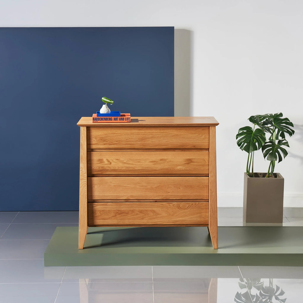 Jolanda Chest 4 Drawers 100 x 50cm Solid American Oak
