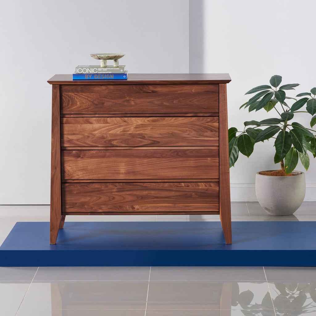 Jolanda Chest 4 Drawers 100 x 50cm Solid American Walnut