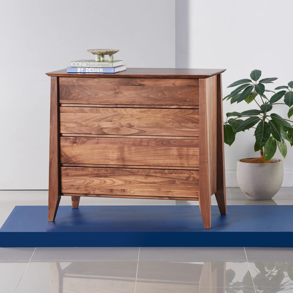 Jolanda Chest 4 Drawers 100 x 50cm Solid American Walnut