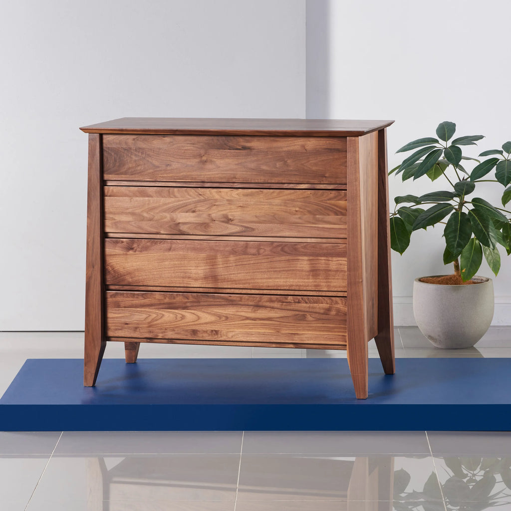 Jolanda Chest 4 Drawers 100 x 50cm Solid American Walnut