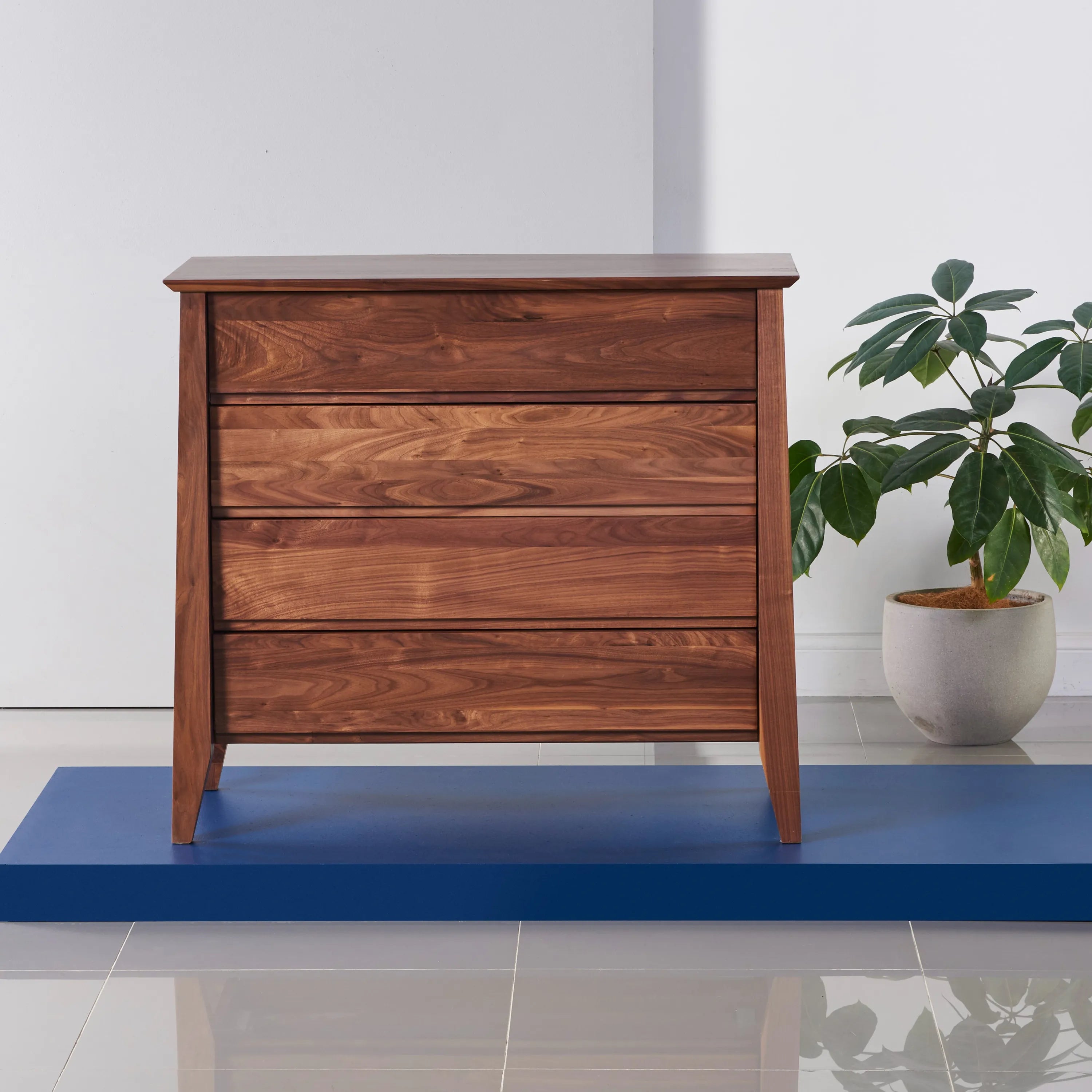 Jolanda Chest 4 Drawers 100 x 50cm Solid American Walnut