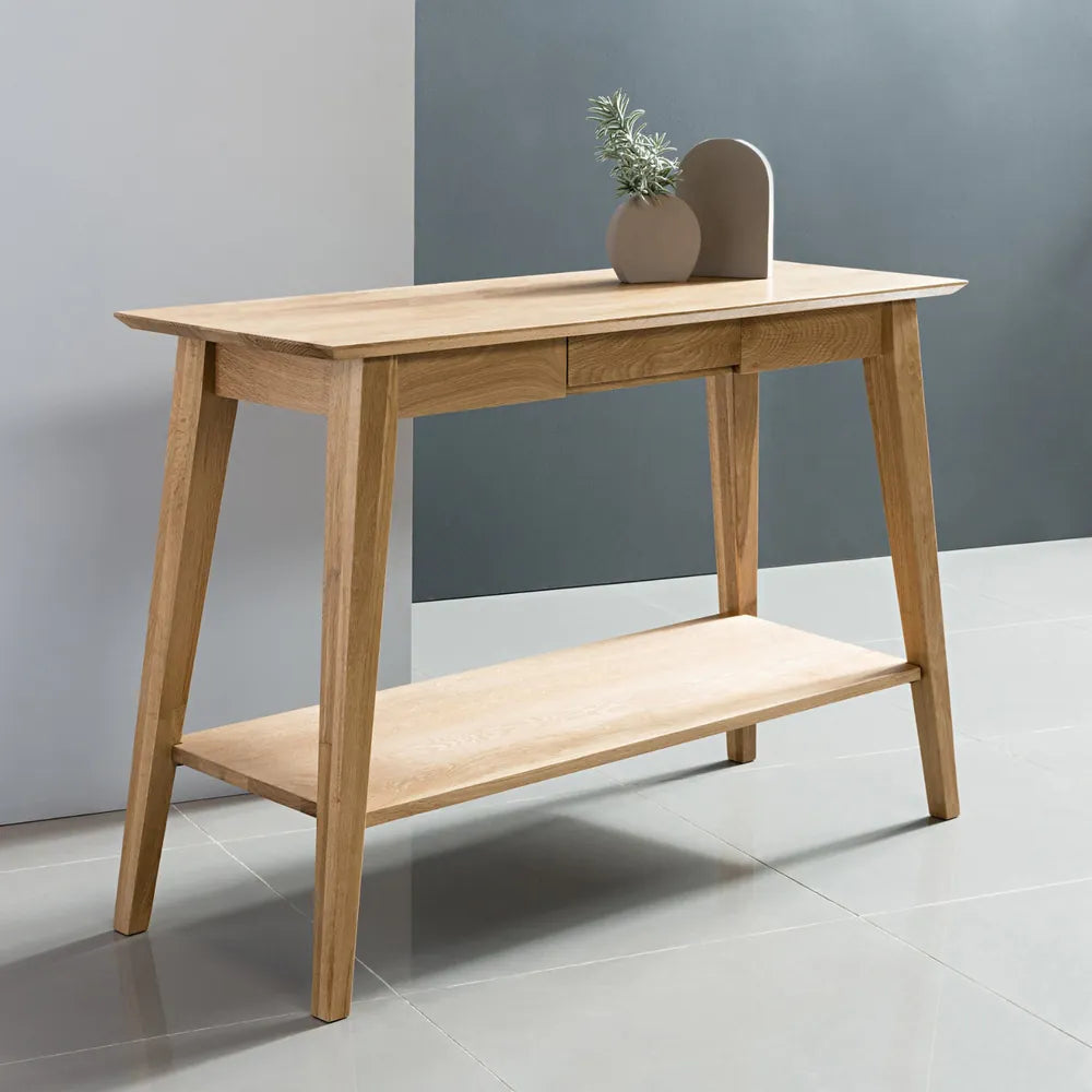 Jolanda Console Table 110 x 40cm Solid American Oak