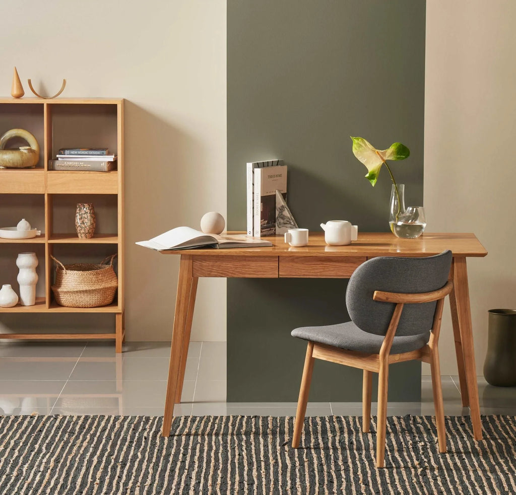 Jolanda Office Desk 130 x 70cm Solid American Oak