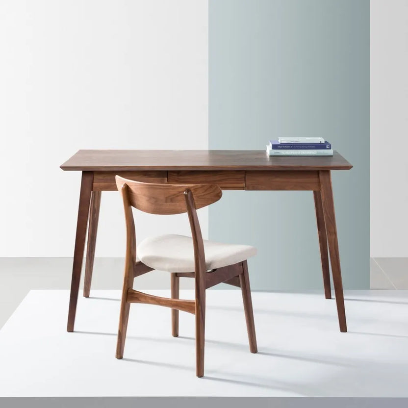 Jolanda Office Desk 130 x 70cm Solid American Walnut