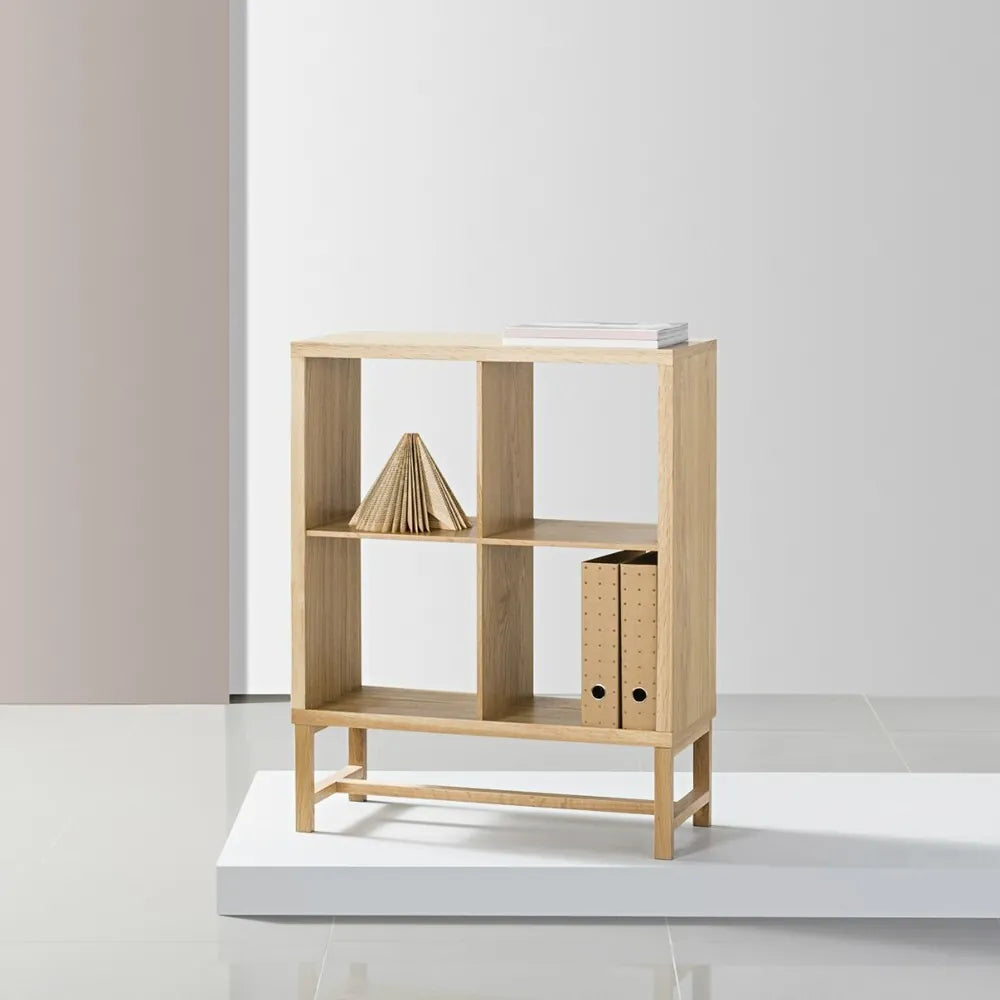 Jonas Display Shelf 2 x 2 75 x 33 x 94cm American Oak