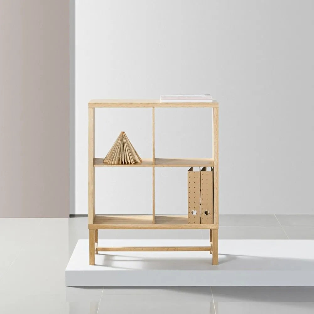 Jonas Display Shelf 2 x 2 75 x 33 x 94cm American Oak