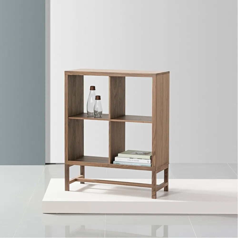 Jonas Display Shelf 2 x 2 75 x 33 x 94cm American Walnut