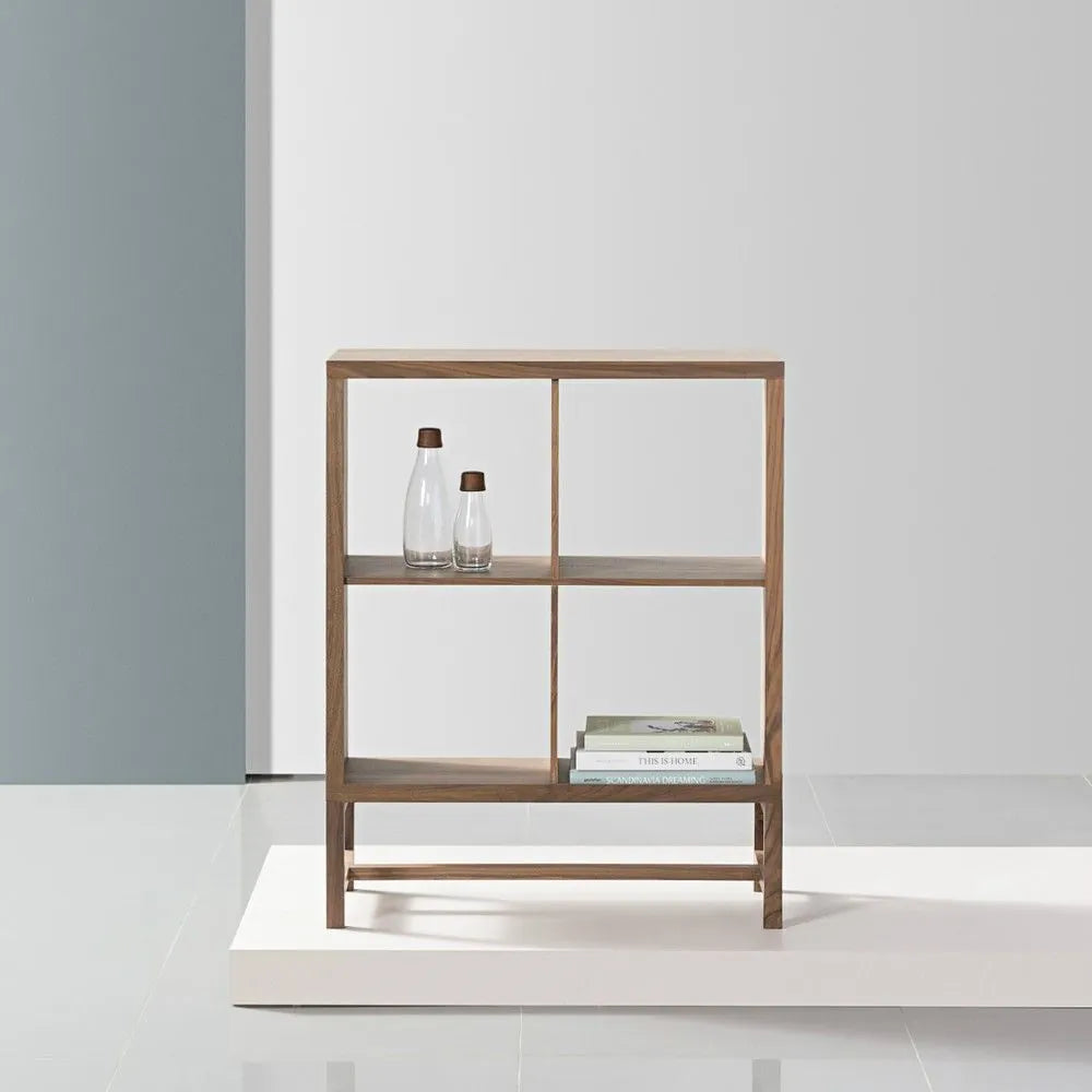 Jonas Display Shelf 2 x 2 75 x 33 x 94cm American Walnut