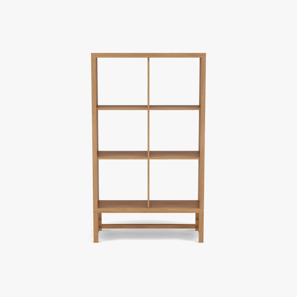 Jonas Display Shelf 2 x 3 75 x 33 x 128cm American Oak