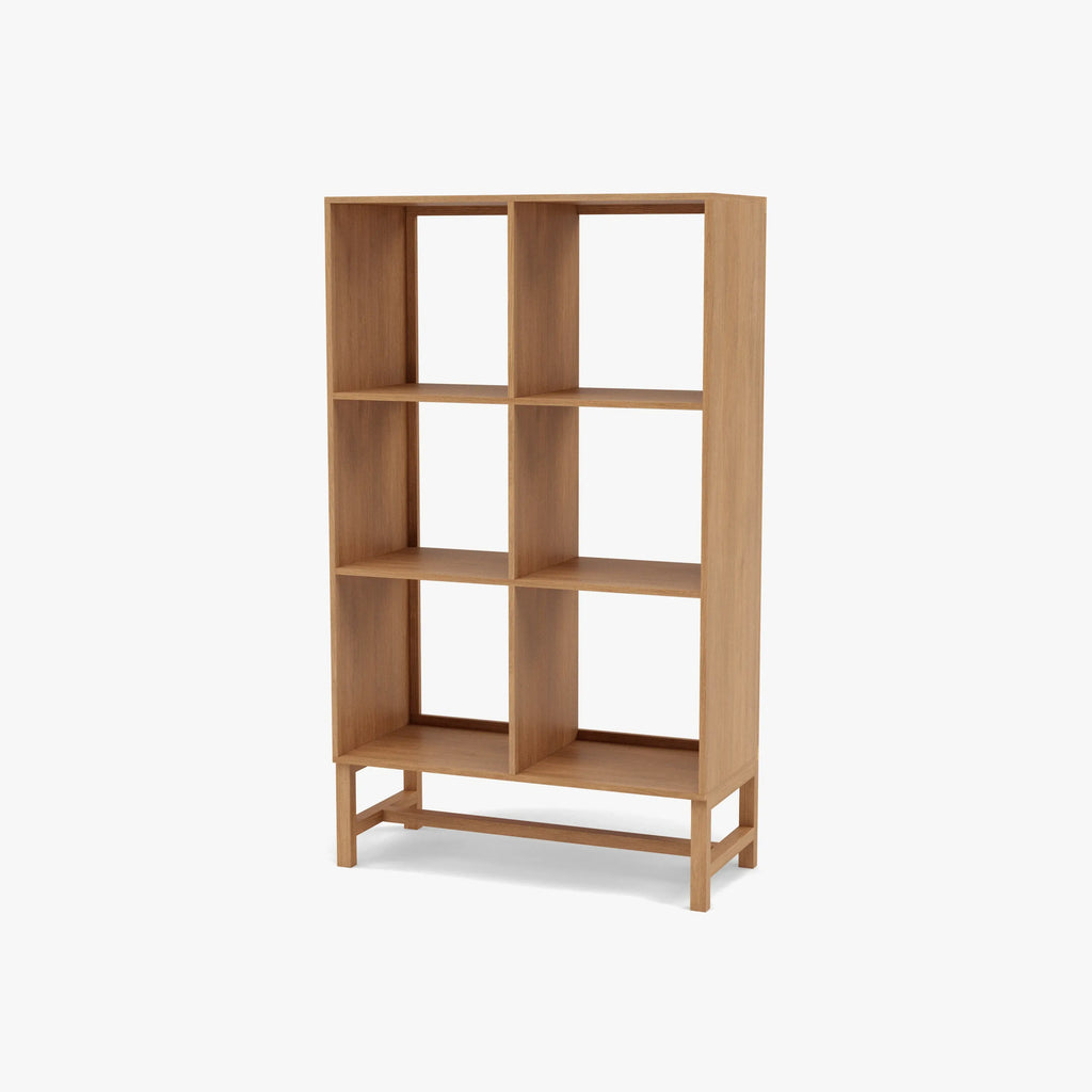 Jonas Display Shelf 2 x 3 75 x 33 x 128cm American Oak