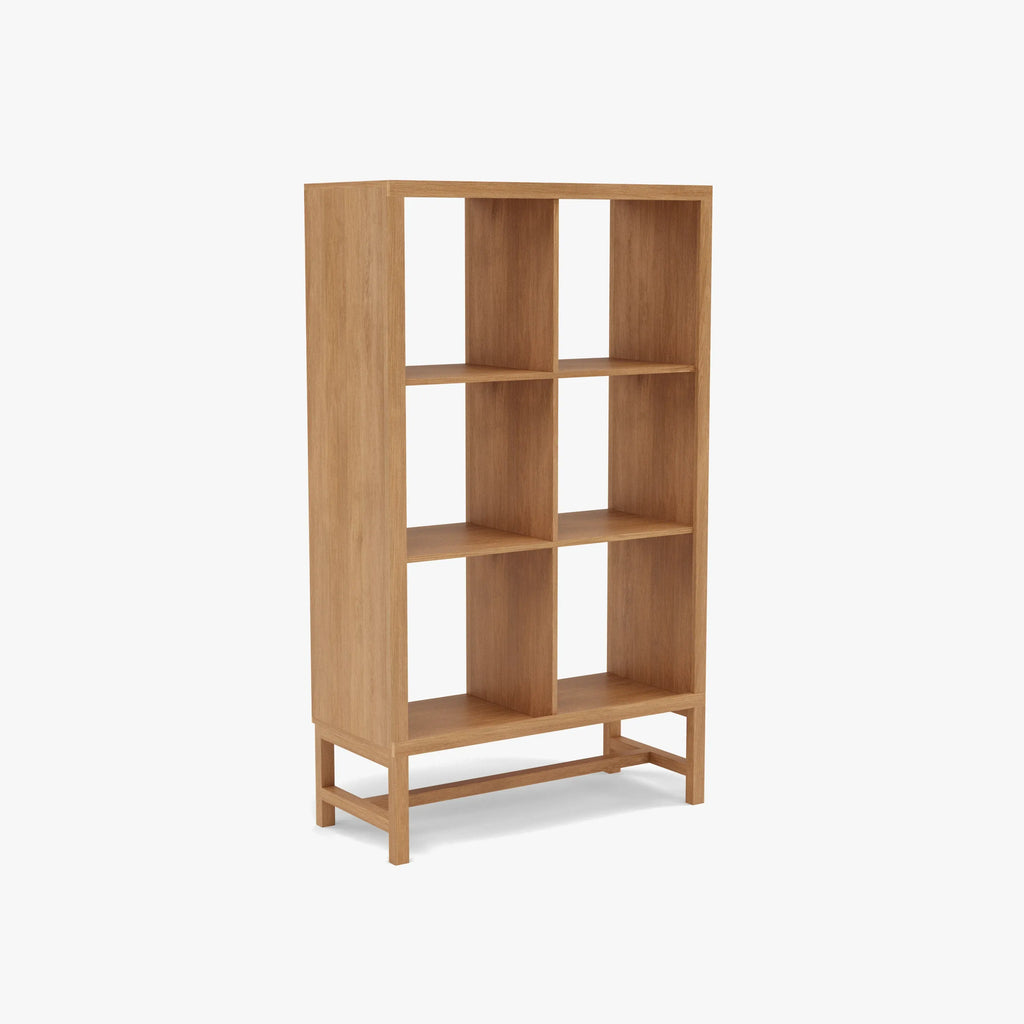 Jonas Display Shelf 2 x 3 75 x 33 x 128cm American Oak