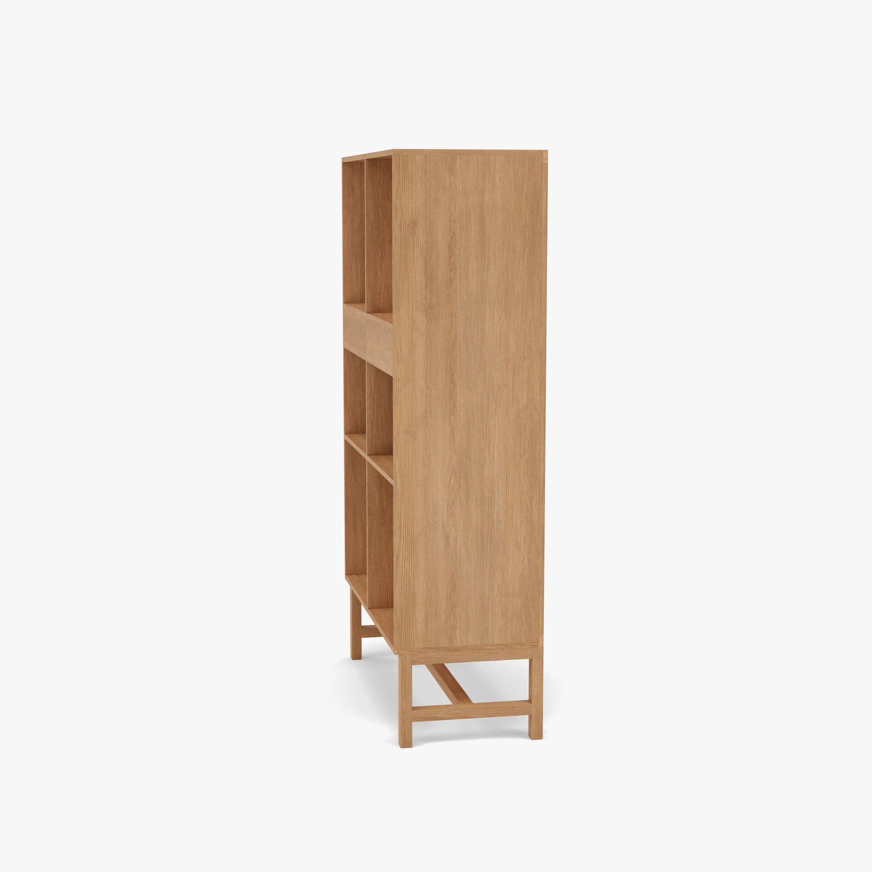 Jonas Display Shelf 2 x 3 with Drawers 75 x 33 x 128cm American Oak